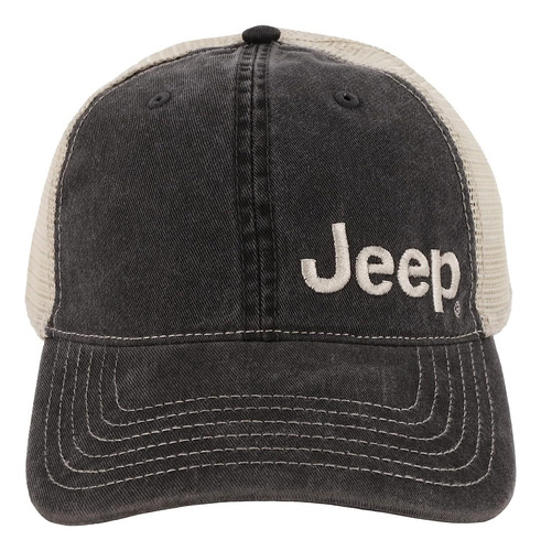 Gorra Trucker Jeep Garment Washed - Negro