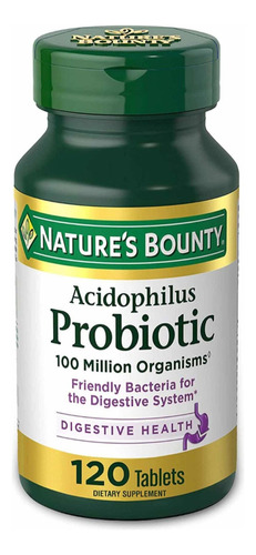 Suplemento probiótico acidófilo de Nature's Bounty, 120 cápsulas