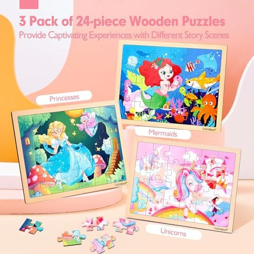 Paquete 3 Puzzle Infantil Hahaland Para Niños 4-6 Años