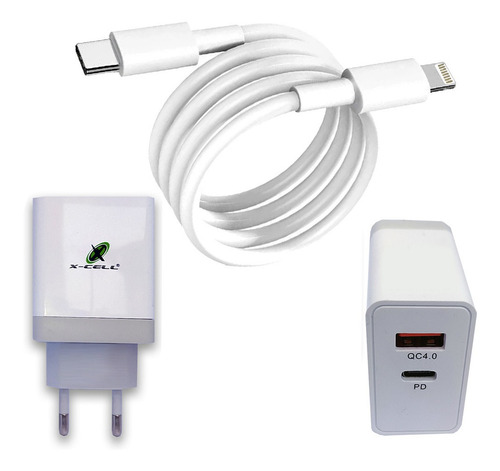 Carregador Turbo C/ Cabo Para iPhone 5/6/7/8/x/xr/11/12 E