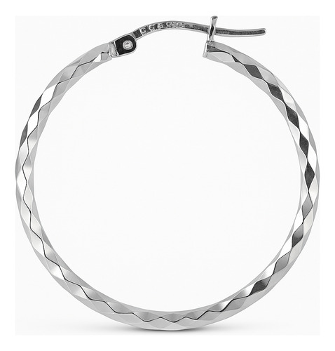Arete Arracada Diamantada De Plata Ley 925 Para Mujer