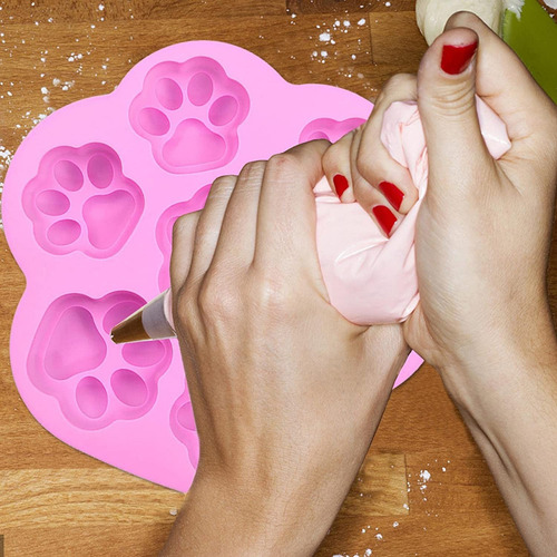 Molde Silicona 7 Garritas Huellas - Repostería Jabones Velas Color Sorpresa