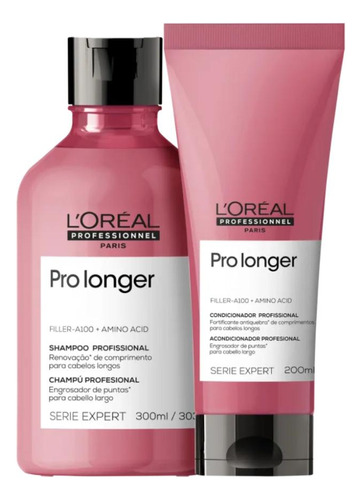 Kit Loreal Pro Longer Shampoo 300ml+condicionador 200ml