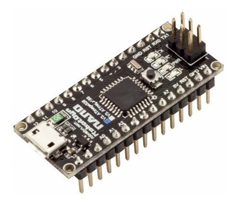 Arduino Nano V3, Black Edition, Negro , Microusb, Ch340g