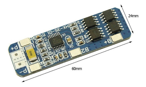 Imagen 2 de 4 de 2 Piezas Módulo Controlador Carga Bms 3s 12v 10a Balanceador