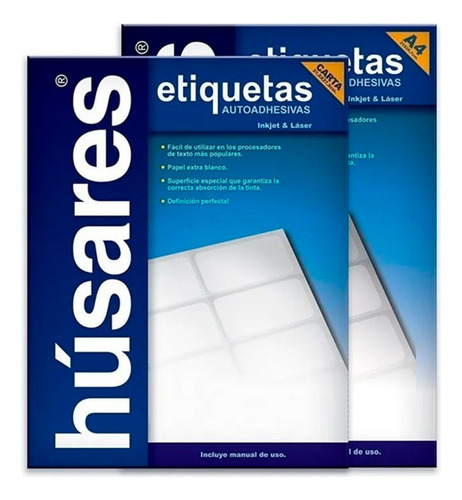 Etiquetas Autoadhesivas Husares H34104 A4 4 Etiquetas X Hoja