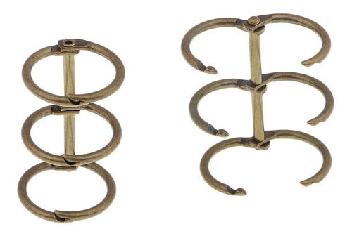 3 Anillos Para Encuadernar Hojas Individuales De Metal, 3 A