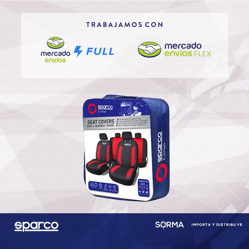 Imagen 6 de 9 de Fundas Cubre Asientos Autos Universal 9 Piezas Sparco