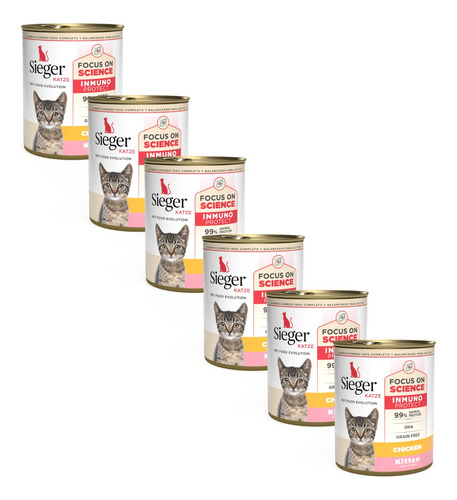 Sieger Katze Wet Kitten X 340 Grs. - Pollo -