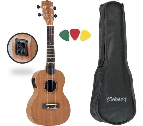 Kit Ukulele Concert Strinberg Uk06ce ** Elétrico C/ Afinador