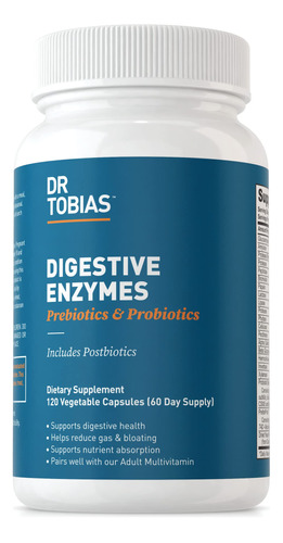 Dr. Tobias Enzimas Digestivas Con Probiticos, Prebiticos Y P