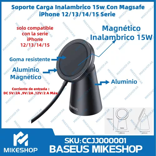 Comprar Baseus Cargador Magnético Magsafe Coche - 15W