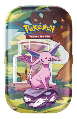 Pokémon Tcg Prismatic Evolution Mini Tin Master em inglês completo