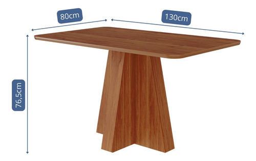 Mesa Maite 130 Cm Sem Vidro