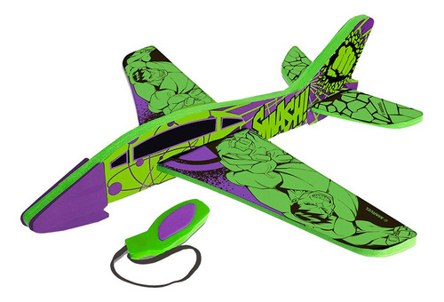 Marvel Avengers Avion Planeador Soft C/lanzador Int 6840 Color Hulk