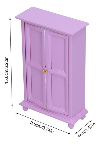 Armario De Juguete For Muñecas A Escala 1/12, Casa En Minia