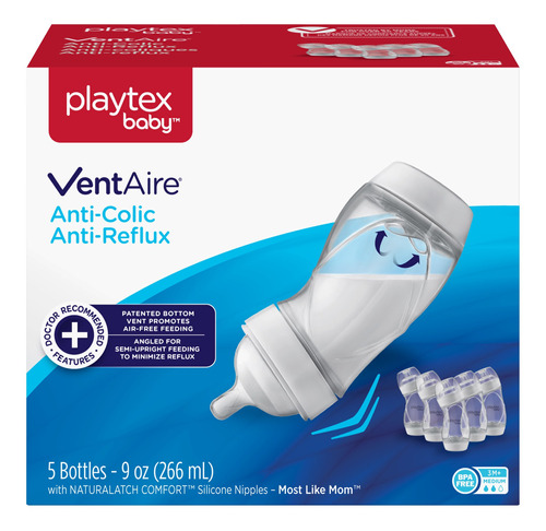 Set De 5 Teteros Para Bebé Playtex Baby Ventaire Complete