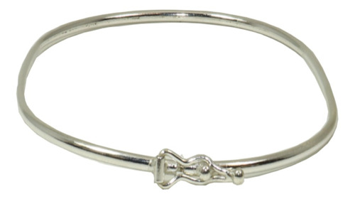 Bracelete Feminino Prata 925 Oval Fio Redondo 2 Mm