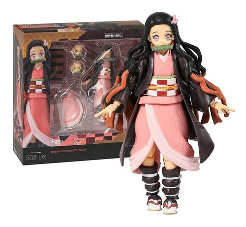 Demon Salayer Nezuko En Caja Con Base Y Accesorios