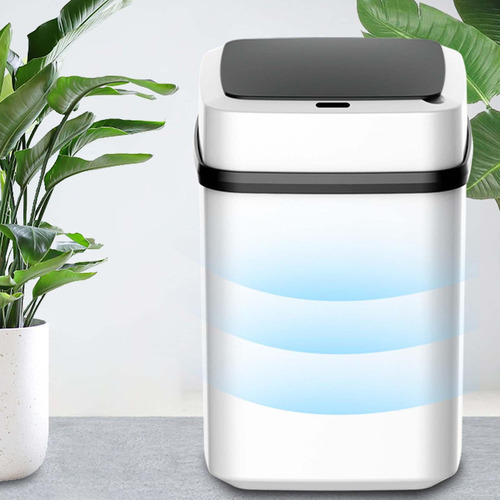 Cubo De Basura Automático De Gran Botón De Inducción 15l