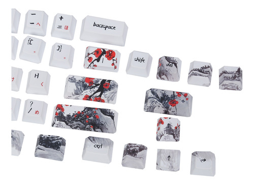 Teclas De Teclado Inalámbrico Pbt, Sublimación De 5 Caras, 7