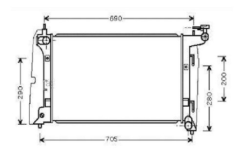 Radiador Y Encauzador Toyota Corolla 2001/2006