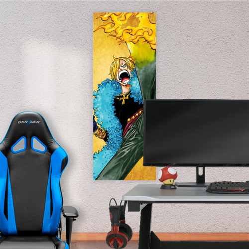 Cuadro Grande 30x80 Cm One Piece Sanji Diable Jambe Animeras