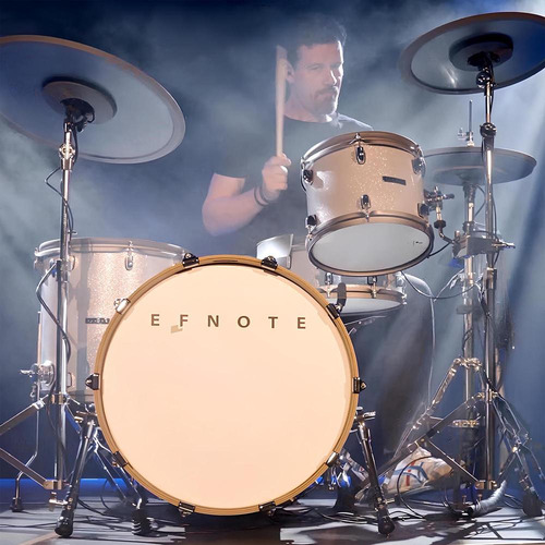 Bateria Eletrônica Design Acústico Efnote 7 4 Pçs Usb Midi Cor Prata