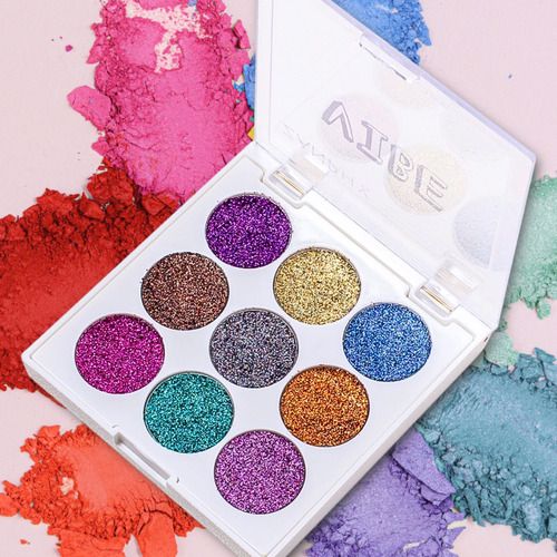 Paleta De Glitter Linha Holográfica Zanphy Maquiagem Make