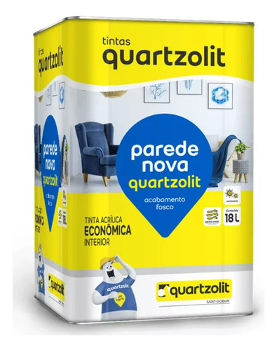 Tinta Quartzolit Acrílica Nova Eco Para Parede Branco Neve 1