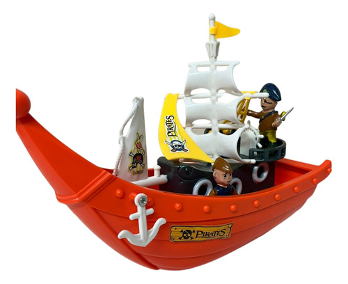 Navio Pirata Infantil Alto Mar C/ Cenário E Acessórios Barco