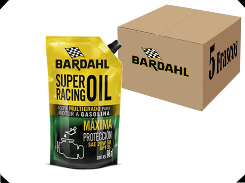 Lubricante Aceite Super Racing Oil 20w50 946ml Auto 5 Piezas
