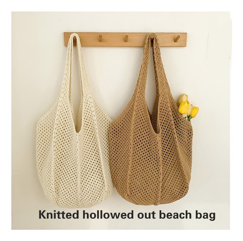 (bg) Bolsa De Malla Para Mujer, Bolso De Playa Único De Punt