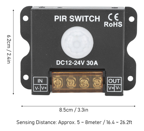 Sensor De Movimiento Pir Luz Led Con Sensor De Movimiento Pi