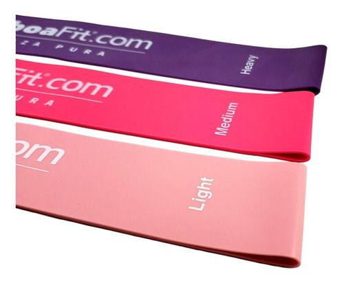 Imagen 3 de 6 de Set Kit Bandas Elasticas Fitness Isometricas Balboafit Yoga