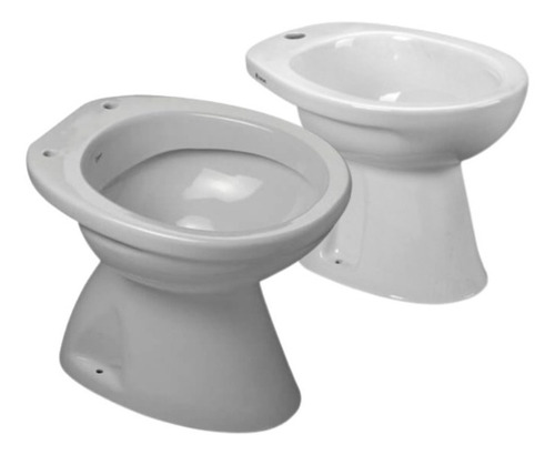 Combo Italiana Inodoro Corto Bidet 1 Agujero Loza - Capea 