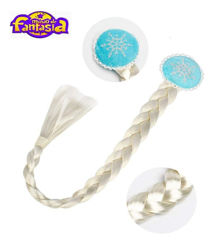 Imagem 5 de 10 de Kit Frozen Elsa Festa Acessórios C/ Coroa, Trança E Varinha