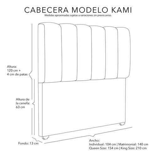 Cabecera Queen Size Dicasa Kami Pink