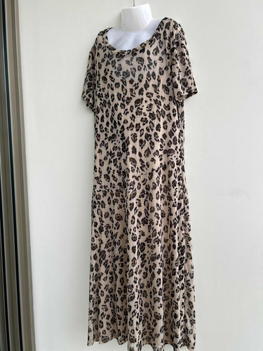 Vestido Animal Print Para Mujer Marca Luxology Talle M.