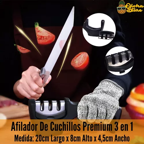 Afilador De Navajas Y Cuchillos Profesional 3 Piedras Manual