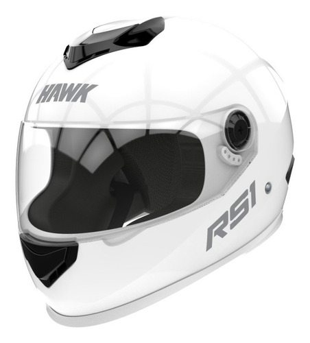 Casco para moto integral Hawk RS1  blanco talle XL 