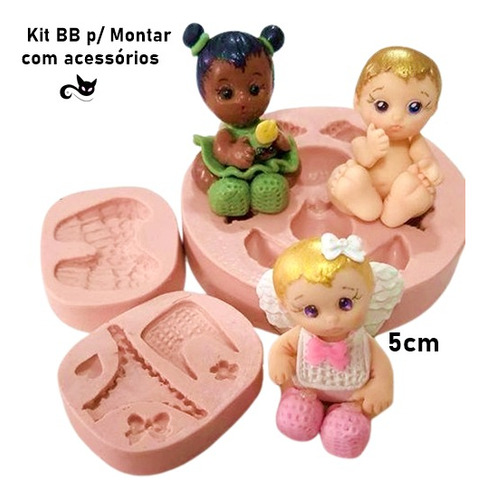 Molde Silicone- Bebê Montar Acessórios + Asa Anjo (blk1032)