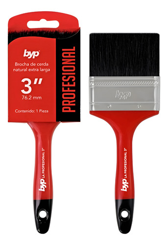 Brocha Profesional 3 Pulgadas Byp Blp0030 Rmt Cerdas Negro