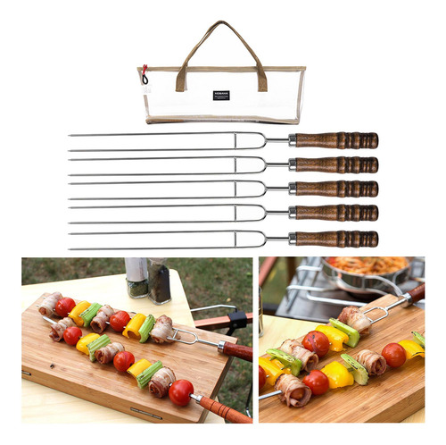 Brochetas De Brocheta Tenedores Para Barbacoa Blancos