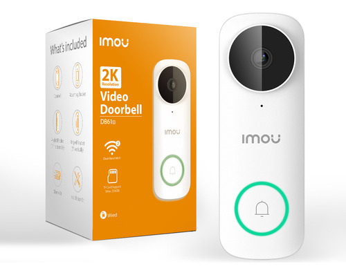 Timbre Video Portero Inalambrico Imou 5mp Db61l Con Ai