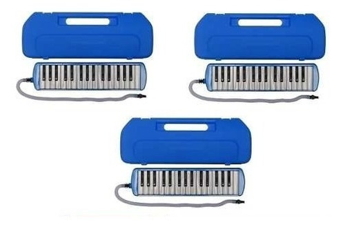 Combo 3 Melodicas Lazer 32 Estuche Rigido Manguera Boquilla