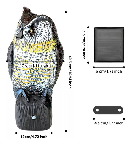 Solar Sound Owl House, Señuelo, Cuervo Y Espantapájaros.