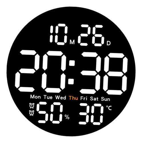Reloj De Pared Digital, Reloj Led Moderno, Brillo Ajustable,