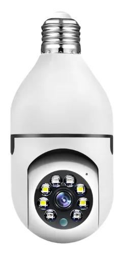 Camara Ip Espia Wifi Foco Sensor Lente 360º Led Para Celular
