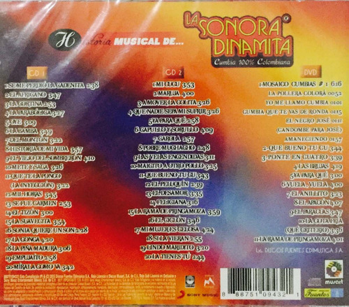 Cd La Sonora Dinamita Historia Musical 2 Cd's + Dvd (Usado)